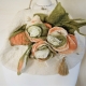 "Ecru with roses" retro bag