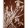 Dekoracja naścienna : "Autumn irises " płaskorzeźba, ornament