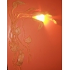 Dekoracja naścienna :"Fiery flower"  płaskorzeźba z oświetleniem, ornament